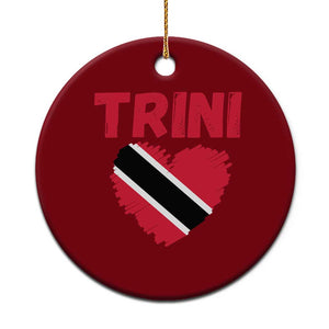 Trini Pride Ceramic Ornament Trinidad and Tobago Heart Flag Caribbean Roots TS10 1pc Red Print Your Wear