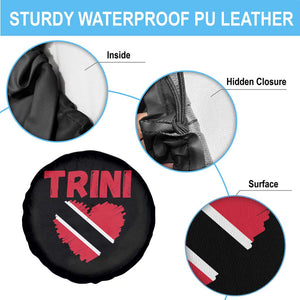 Trini Pride Spare Tire Cover Trinidad and Tobago Heart Flag Caribbean Roots TS10 Print Your Wear