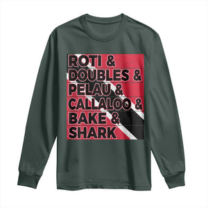 Trini Pride Long Sleeve Shirt Trinidad and Tobago National Food TS10 Dark Forest Green Print Your Wear