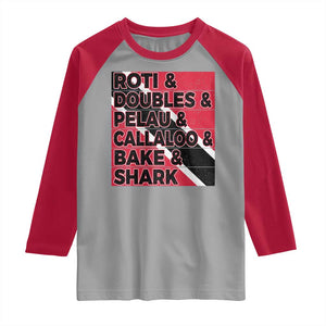 Trini Pride Raglan Shirt Trinidad and Tobago National Food TS10 Sport Gray Red Print Your Wear