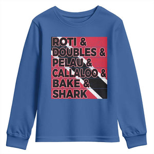 Trini Pride Youth Sweatshirt Trinidad and Tobago National Food TS10 Royal Blue Print Your Wear