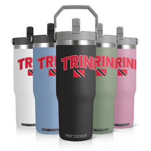 Trinidad and Tobago Flag Flip Straw Tumbler Trini Pride Vintage TS10 Print Your Wear
