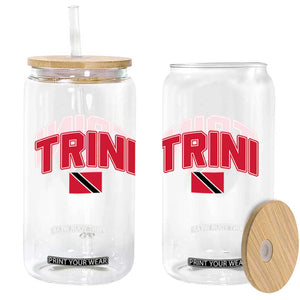 Trinidad and Tobago Flag Glass Can Trini Pride Vintage TS10 Print Your Wear