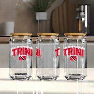 Trinidad and Tobago Flag Glass Can Trini Pride Vintage TS10 Print Your Wear