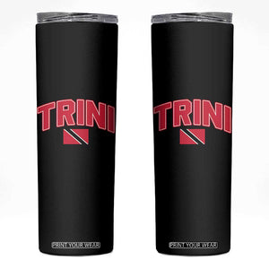 Trinidad and Tobago Flag Skinny Tumbler Trini Pride Vintage TS10 Black Print Your Wear