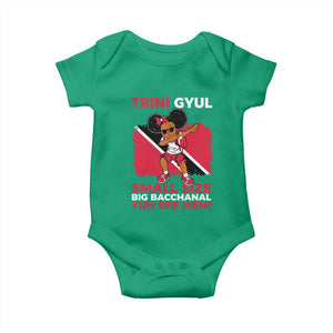 Trini Gyul Baby Onesie Funny Trinidadian Girl Afro Island Girls Caribbean TS10 Irish Green Print Your Wear