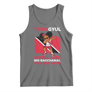 Trini Gyul Tank Top Funny Trinidadian Girl Afro Island Girls Caribbean TS10 Black Heather Print Your Wear