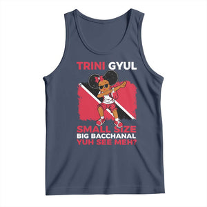 Trini Gyul Tank Top Funny Trinidadian Girl Afro Island Girls Caribbean TS10 Navy Print Your Wear