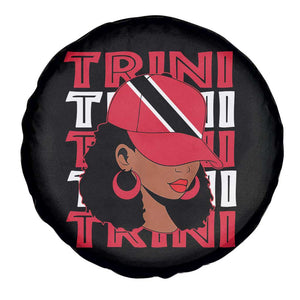 Proud Trini Afro Black Woman Spare Tire Cover Trinidad and Tobago Flag Pride TS10 Print Your Wear