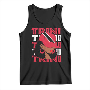 Proud Trini Afro Black Woman Tank Top Trinidad and Tobago Flag Pride TS10 Black Print Your Wear