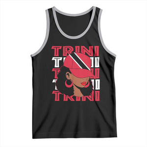 Proud Trini Afro Black Woman Tank Top Trinidad and Tobago Flag Pride TS10 Black Athletic Heather Print Your Wear