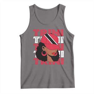 Proud Trini Afro Black Woman Tank Top Trinidad and Tobago Flag Pride TS10 Deep Heather Print Your Wear
