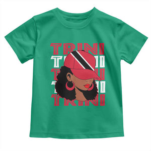 Proud Trini Afro Black Woman Toddler T Shirt Trinidad and Tobago Flag Pride TS10 Irish Green Print Your Wear