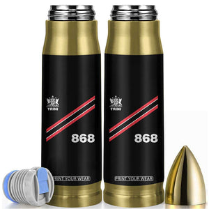 Trinidad and Tobago Flag Bullet Tumbler 868 Trini Soccer Fan TS10 Black Print Your Wear