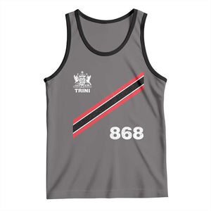 Trinidad and Tobago Flag Tank Top 868 Trini Soccer Fan TS10 Deep Heather Black Print Your Wear