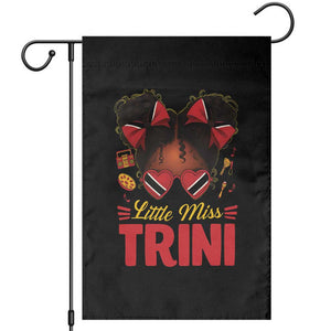 Little Miss Trinidad And Tobago Garden Flag Afro Black Messy Bun Girl Trini Flag Bow TS10 Black Print Your Wear