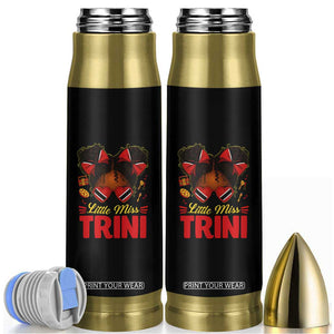Little Miss Trinidad And Tobago Bullet Tumbler Afro Black Messy Bun Girl Trini Flag Bow TS10 Black Print Your Wear