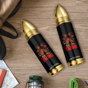Little Miss Trinidad And Tobago Bullet Tumbler Afro Black Messy Bun Girl Trini Flag Bow TS10 Print Your Wear