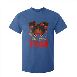 Little Miss Trinidad And Tobago T Shirt For Kid Afro Black Messy Bun Girl Trini Flag Bow TS10 Royal Blue Print Your Wear