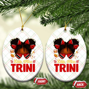Little Miss Trinidad And Tobago Ceramic Ornament Afro Black Messy Bun Girl Trini Flag Bow TS10 Print Your Wear