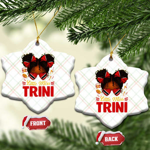 Little Miss Trinidad And Tobago Ceramic Ornament Afro Black Messy Bun Girl Trini Flag Bow TS10 Print Your Wear