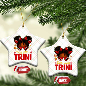 Little Miss Trinidad And Tobago Ceramic Ornament Afro Black Messy Bun Girl Trini Flag Bow TS10 Print Your Wear