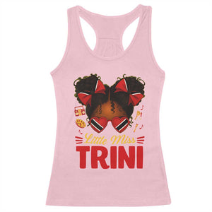 Little Miss Trinidad And Tobago Racerback Tank Top Afro Black Messy Bun Girl Trini Flag Bow TS10 Light Pink Print Your Wear