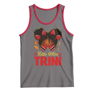 Little Miss Trinidad And Tobago Tank Top Afro Black Messy Bun Girl Trini Flag Bow TS10 Deep Heather Red Print Your Wear