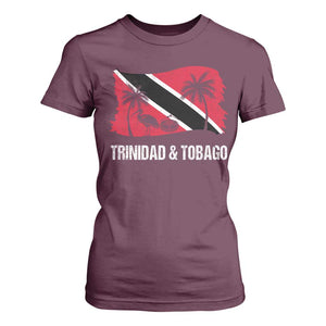 Trini Pride T Shirt For Women Caribbean Trinidad And Tobago Flag TS10 Maroon Print Your Wear