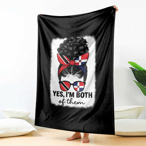 Trini Dominican Girl Throw Blanket Yes Im Both Trinidad And Tobago Dominican Pride TS10 Print Your Wear