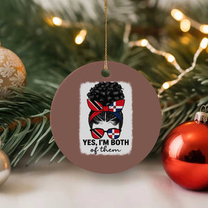 Trini Dominican Girl Ceramic Ornament Yes Im Both Trinidad And Tobago Dominican Pride TS10 1pc Mocha Print Your Wear