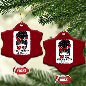 Trini Dominican Girl Ceramic Ornament Yes Im Both Trinidad And Tobago Dominican Pride TS10 Print Your Wear