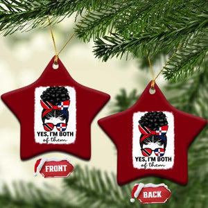 Trini Dominican Girl Ceramic Ornament Yes Im Both Trinidad And Tobago Dominican Pride TS10 Print Your Wear