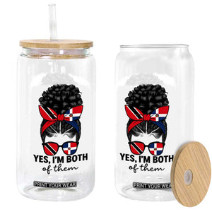 Trini Dominican Girl Glass Can Yes Im Both Trinidad And Tobago Dominican Pride TS10 Print Your Wear