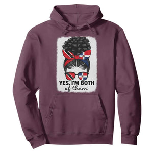 Trini Dominican Girl Hoodie Yes Im Both Trinidad And Tobago Dominican Pride TS10 Maroon Print Your Wear