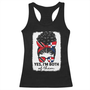 Trini Dominican Girl Racerback Tank Top Yes Im Both Trinidad And Tobago Dominican Pride TS10 Black Print Your Wear