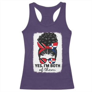 Trini Dominican Girl Racerback Tank Top Yes Im Both Trinidad And Tobago Dominican Pride TS10 Purple Print Your Wear