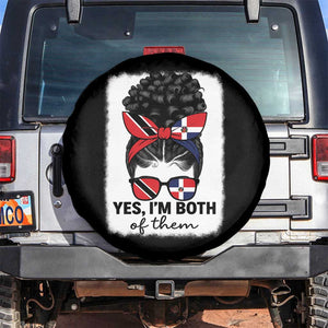 Trini Dominican Girl Spare Tire Cover Yes Im Both Trinidad And Tobago Dominican Pride TS10 No hole Black Print Your Wear