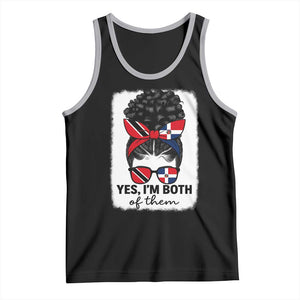 Trini Dominican Girl Tank Top Yes Im Both Trinidad And Tobago Dominican Pride TS10 Black Athletic Heather Print Your Wear