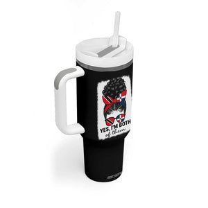 Trini Dominican Girl Tumbler With Handle Yes Im Both Trinidad And Tobago Dominican Pride TS10 Print Your Wear