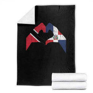 Trinidad and Tobago Dominican Throw Blanket Two Flags One Heart TS10 Black Print Your Wear
