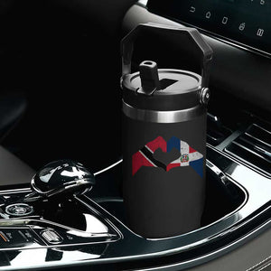 Trinidad and Tobago Dominican Flip Straw Tumbler Two Flags One Heart TS10 Print Your Wear