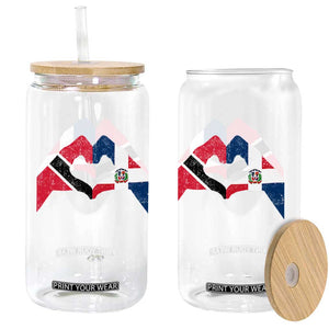 Trinidad and Tobago Dominican Glass Can Two Flags One Heart TS10 Print Your Wear