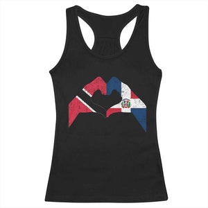 Trinidad and Tobago Dominican Racerback Tank Top Two Flags One Heart TS10 Black Print Your Wear