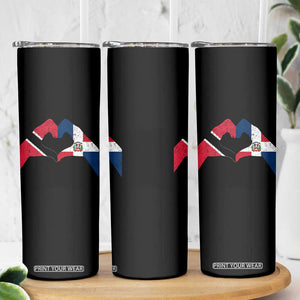 Trinidad and Tobago Dominican Skinny Tumbler Two Flags One Heart TS10 Print Your Wear