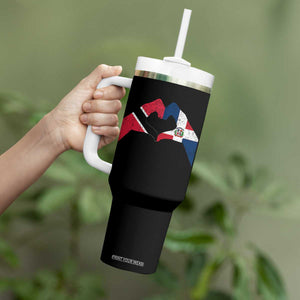 Trinidad and Tobago Dominican Tumbler With Handle Two Flags One Heart TS10 Print Your Wear