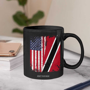 USA Trinidad and Tobago Coffee Mug Retro Vintage American Trini Pride Flag TS10 Print Your Wear