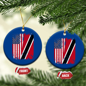 USA Trinidad and Tobago Ceramic Ornament Retro Vintage American Trini Pride Flag TS10 1pc Blue Print Your Wear