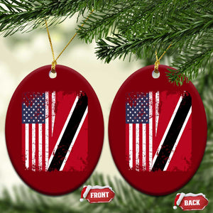 USA Trinidad and Tobago Ceramic Ornament Retro Vintage American Trini Pride Flag TS10 Print Your Wear