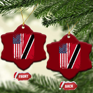 USA Trinidad and Tobago Ceramic Ornament Retro Vintage American Trini Pride Flag TS10 Print Your Wear